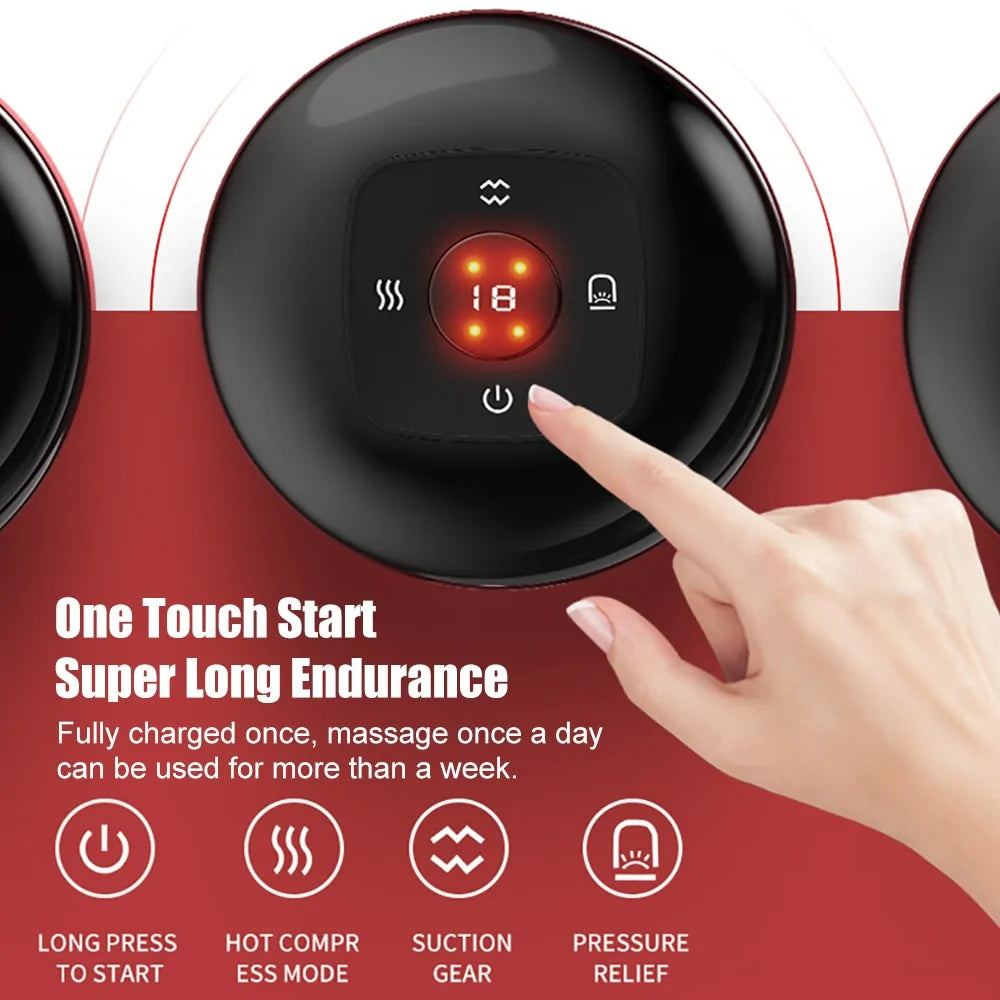 Smart Cupping Massager with Red Light